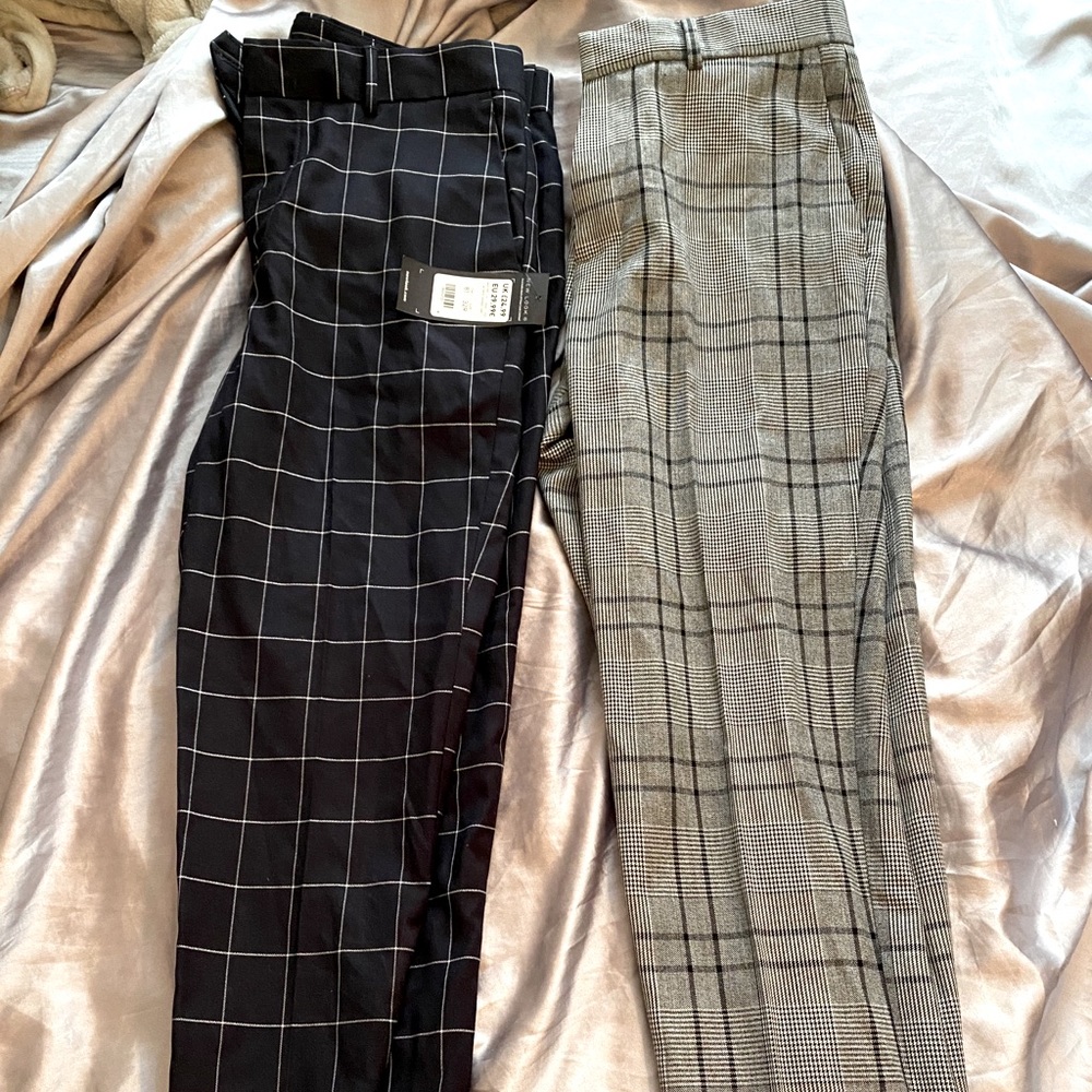 Men New Look plaid work pants skinny (bundle)
